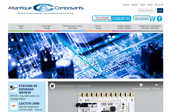 Webdesign du site Atlantique composants