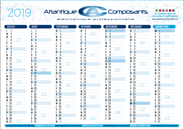 Calendrier de la société