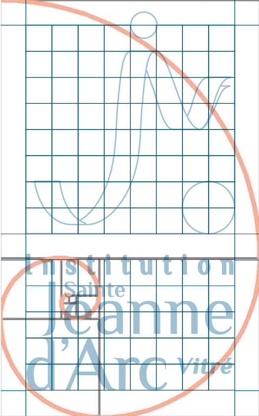 Croquis du nouveau logo -Institution Jeanne d'Arc